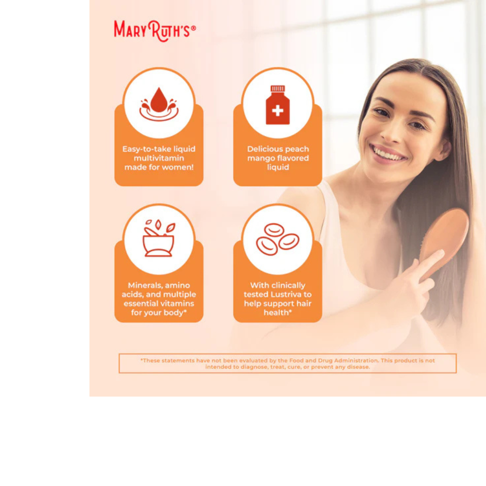 LIQUID MORNING MULTIVITAMIN + HAIR GROWTH PEACH MANGO