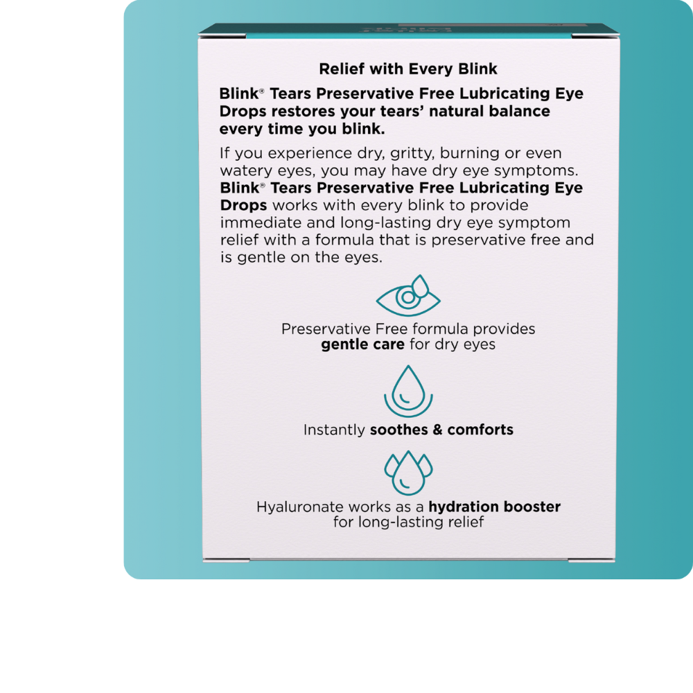 Blink Tears Preservative Free Lubricating Eye Drops