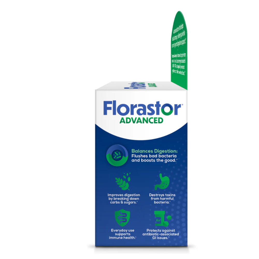 Florastor Advanced Gas & Bloat Probiotic & Digestive Supplement