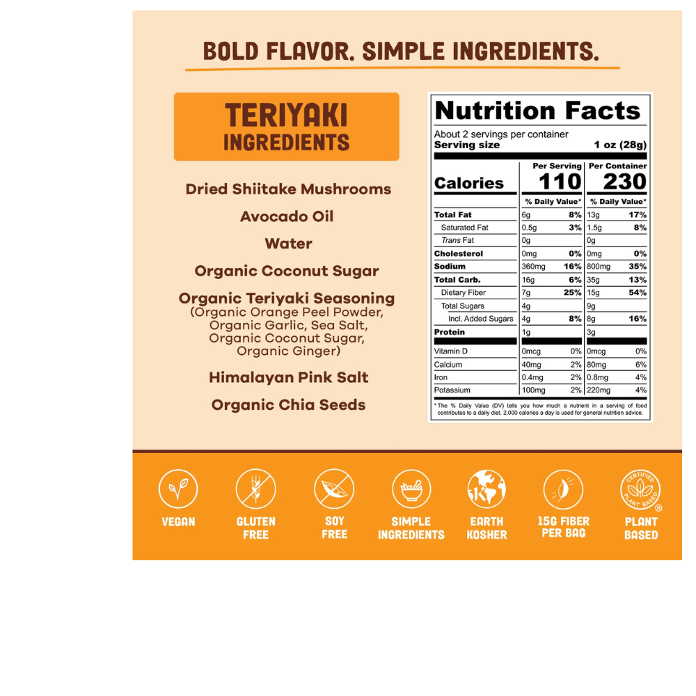 Teriyaki Mushroom Jerky