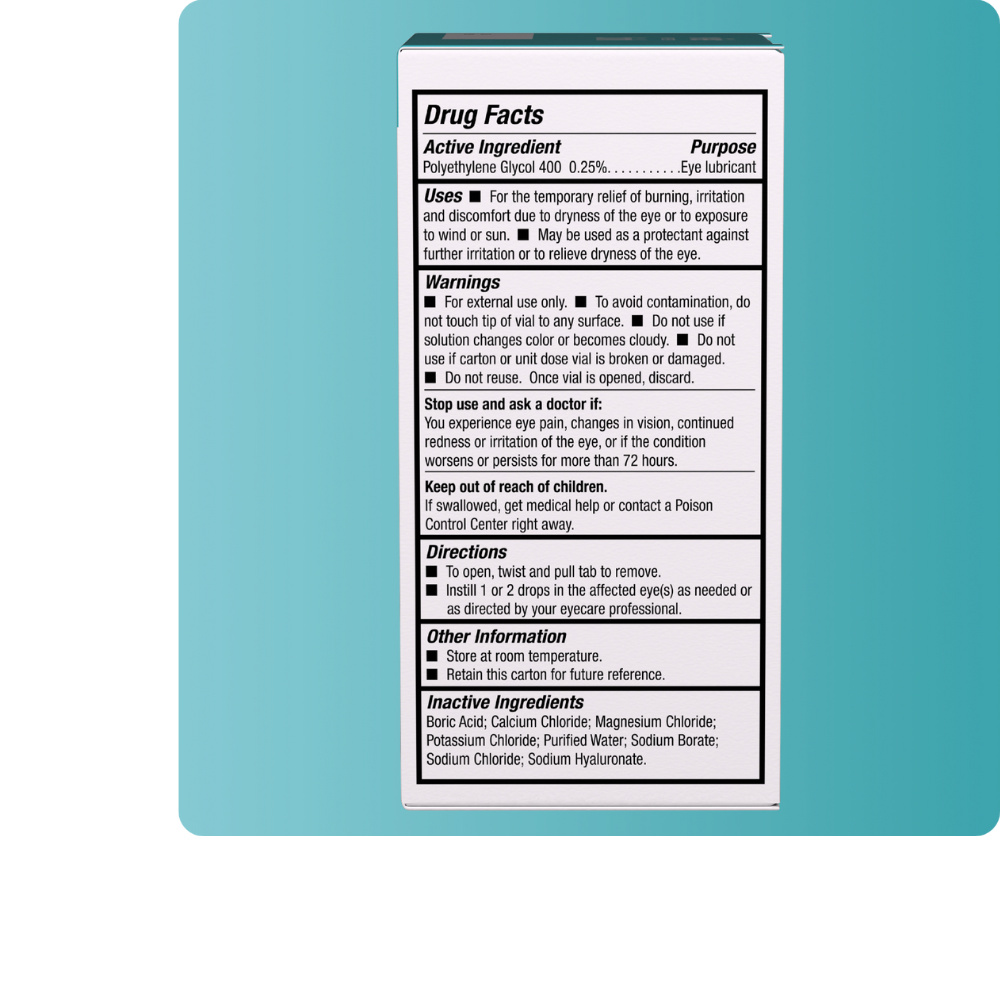 Blink Tears Preservative Free Lubricating Eye Drops