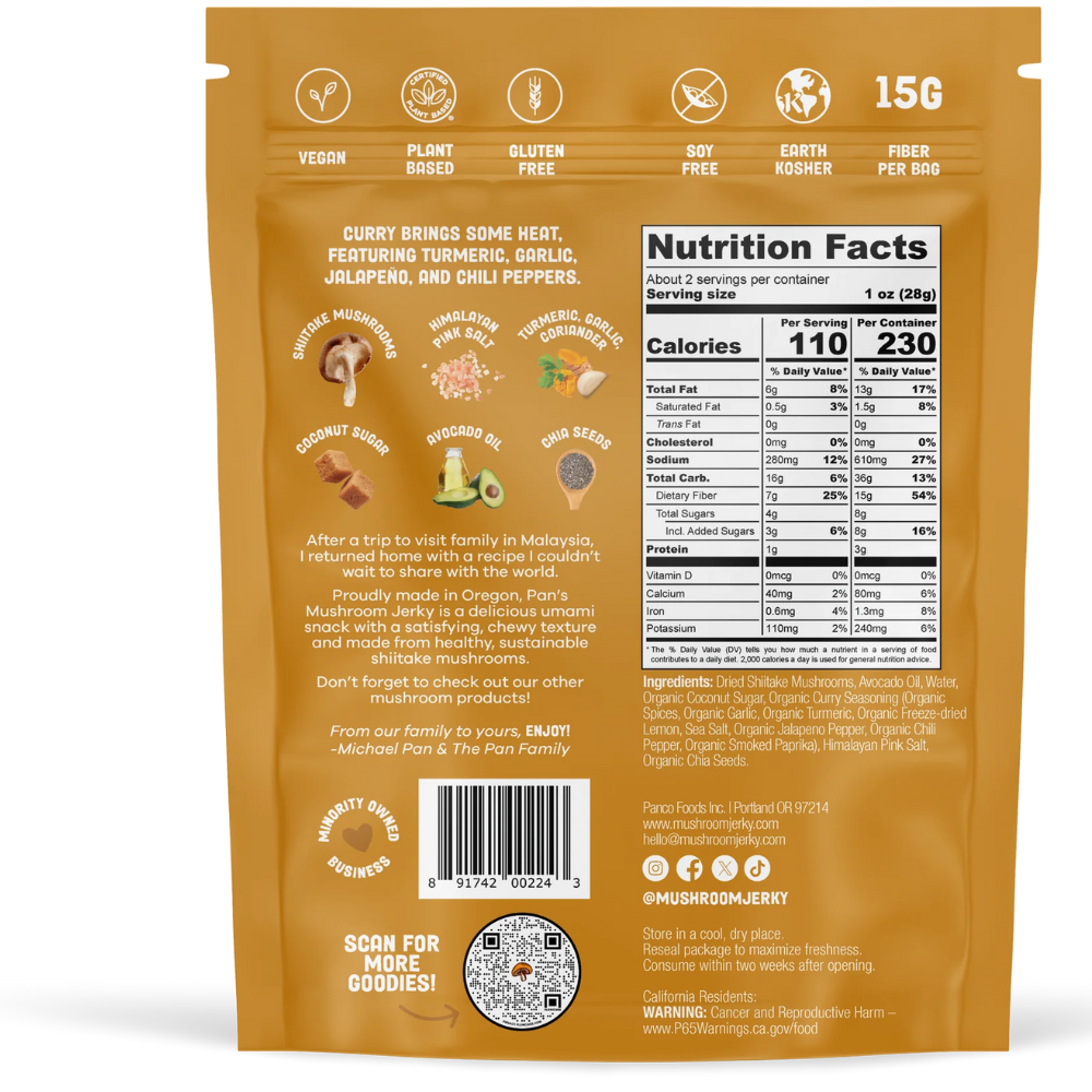 Curry Mushroom Jerky
