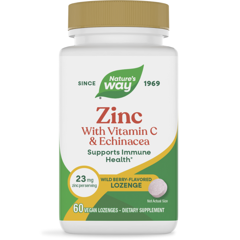 PASTILLAS DE ZINC CON EQUINÁCEA Y VITAMINA C, sabor a frutos del bosque