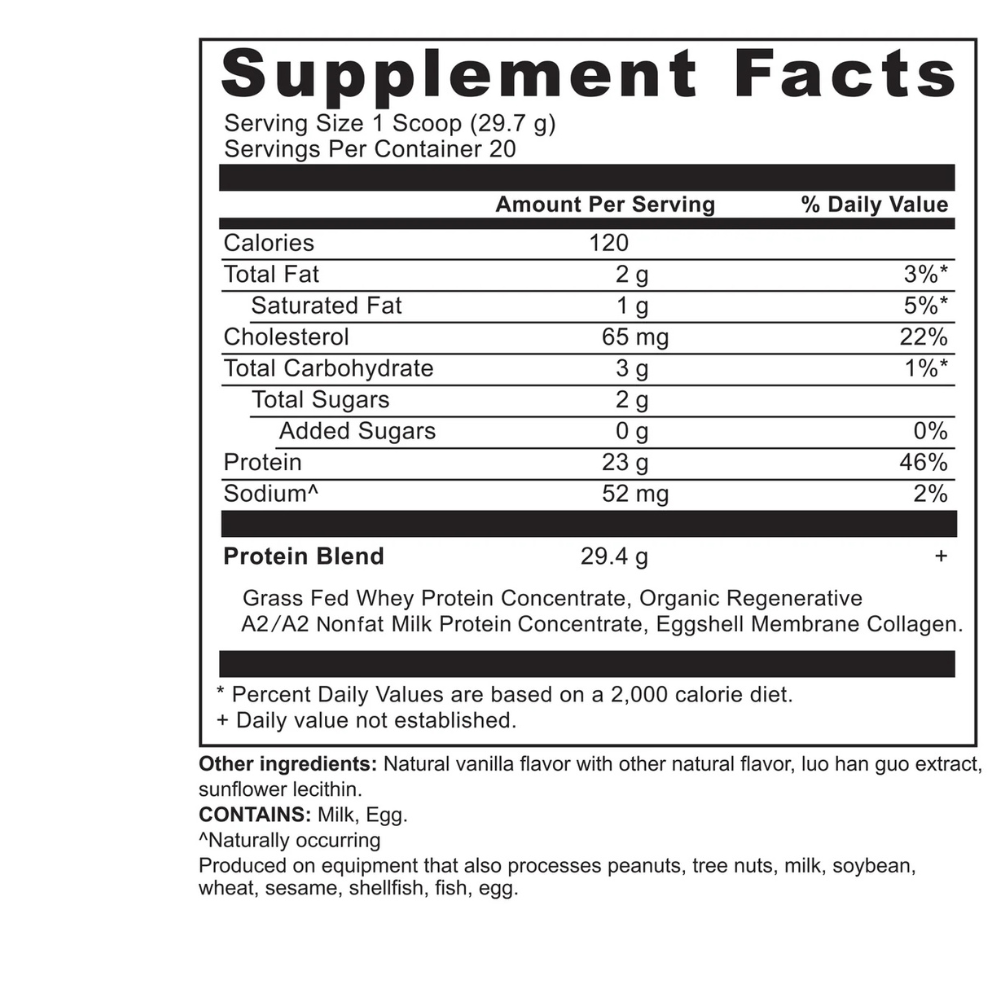 WHEY PROTEIN - VANILLA BEAN FLAVOR