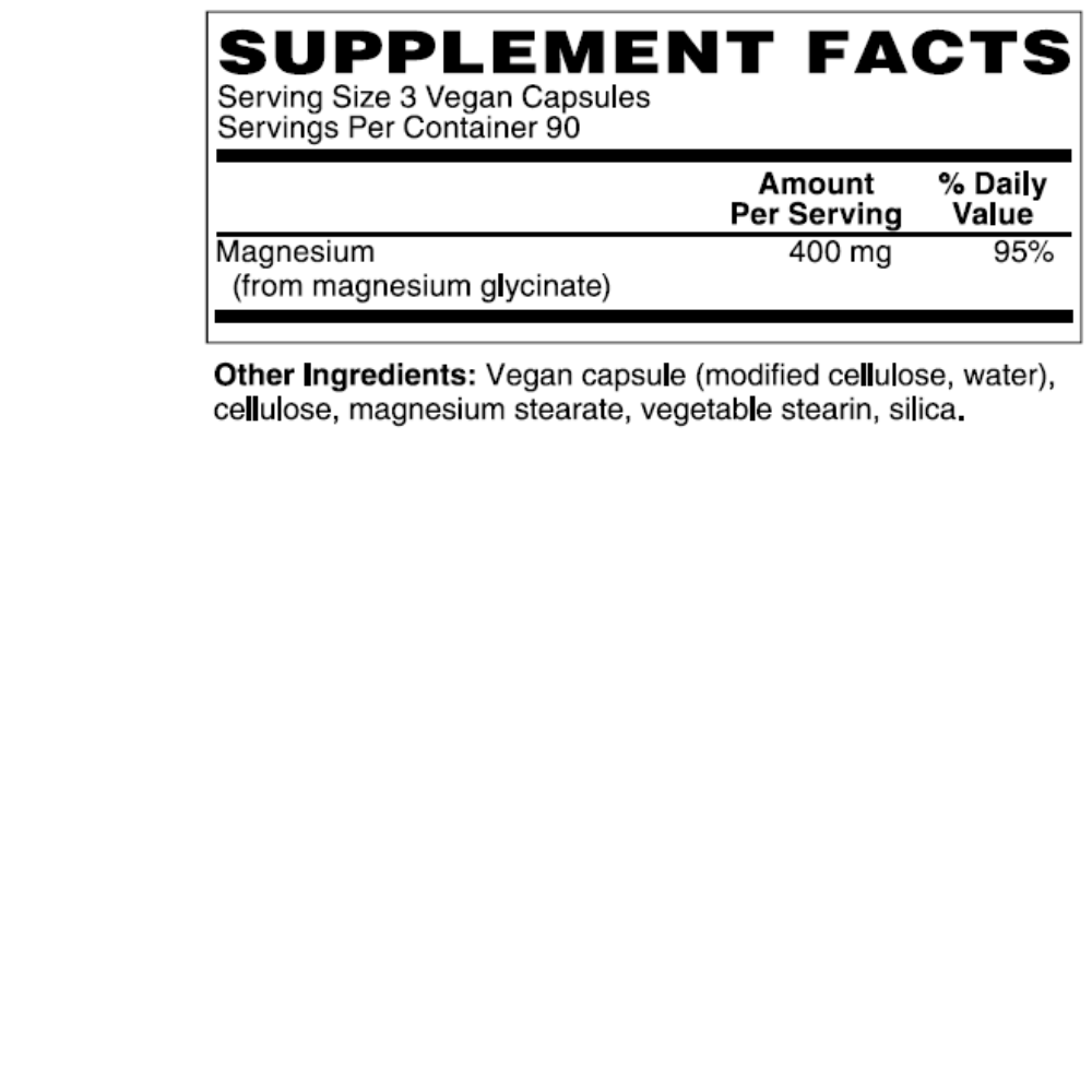 GLICINATO DE MAGNESIO 400 MG