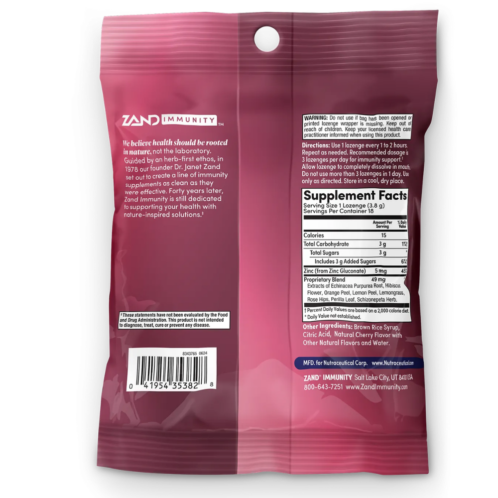 Cherry Echinacea Zinc Lozenges