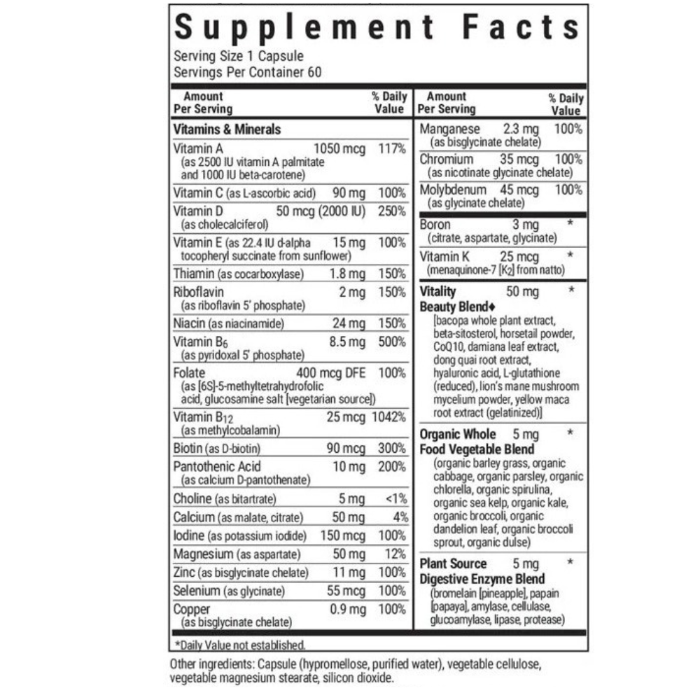 Ladies One 40+ Whole Food-Based Multiple