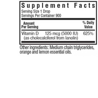Thumbnail for LIQUID VITAMIN D3 DROPS 125 mcg (5000 IU) - Citrus Flavor