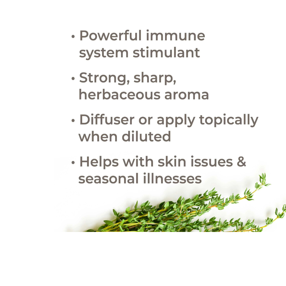 Thyme Thymol Organic Essential Oil Undiluted