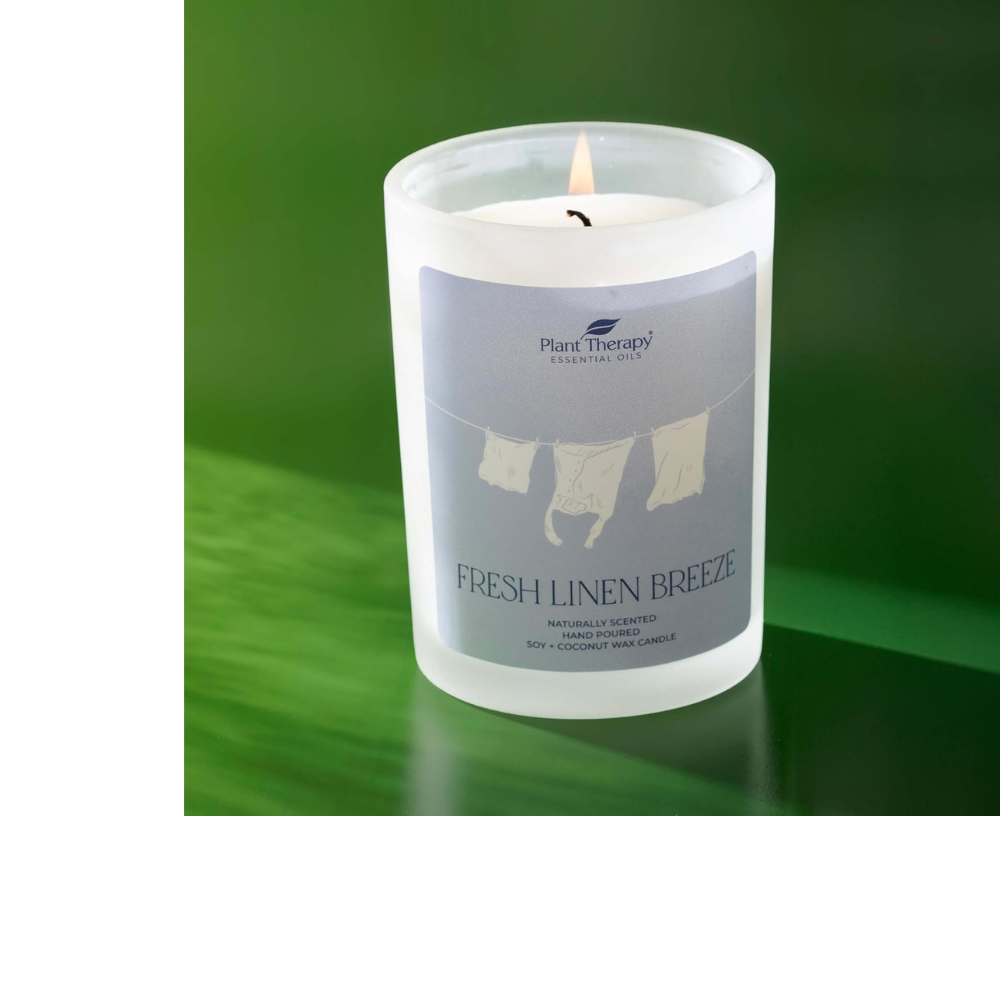 Fresh Linen Breeze Naturally Scented Candle
