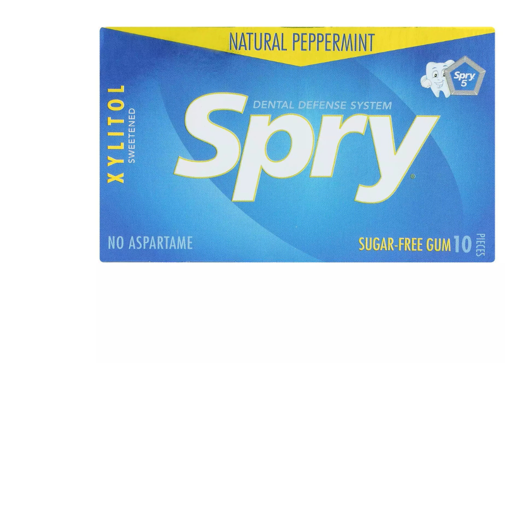 Natural Peppermint Xylitol Gum, 10ct Blister Cards