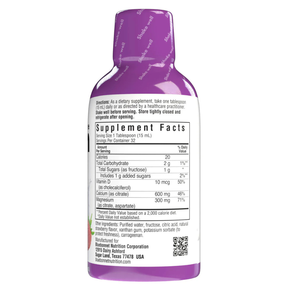 LIQUID CALCIUM MAGNESIUM CITRATE & VITAMIN D3, Strawberry Flavor