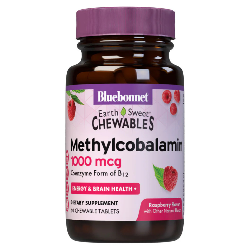 EARTHSWEET CHEWABLES CELLULAR ACTIVE METHYLCOBALAMIN 1000 mcg - Raspberry Flavor