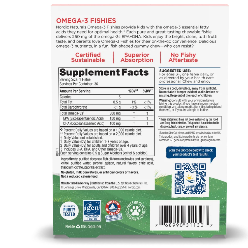 Zero Sugar Omega-3 Fishies