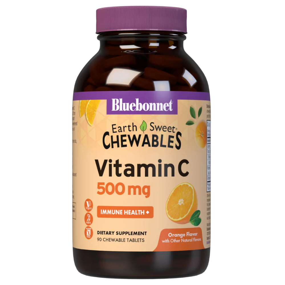 EARTHSWEET CHEWABLES VITAMIN C-500 mg, Orange Flavor