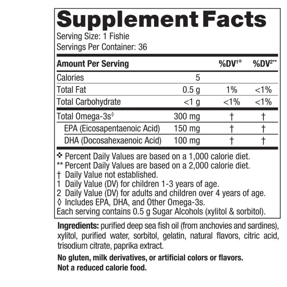Zero Sugar Omega-3 Fishies