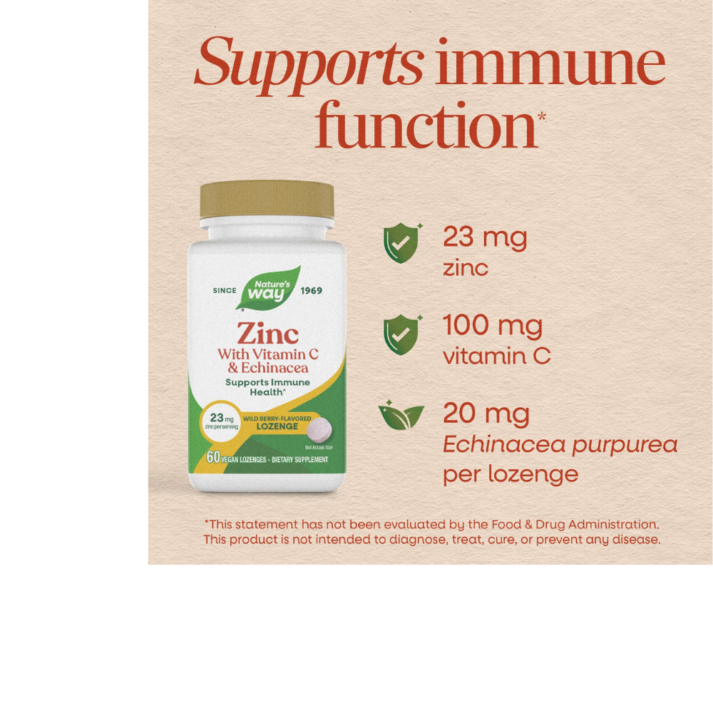 ZINC LOZENGES WITH VITAMIN C AND ECHINACEA