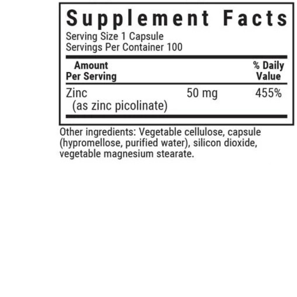 ZINC PICOLINATE 50 mg