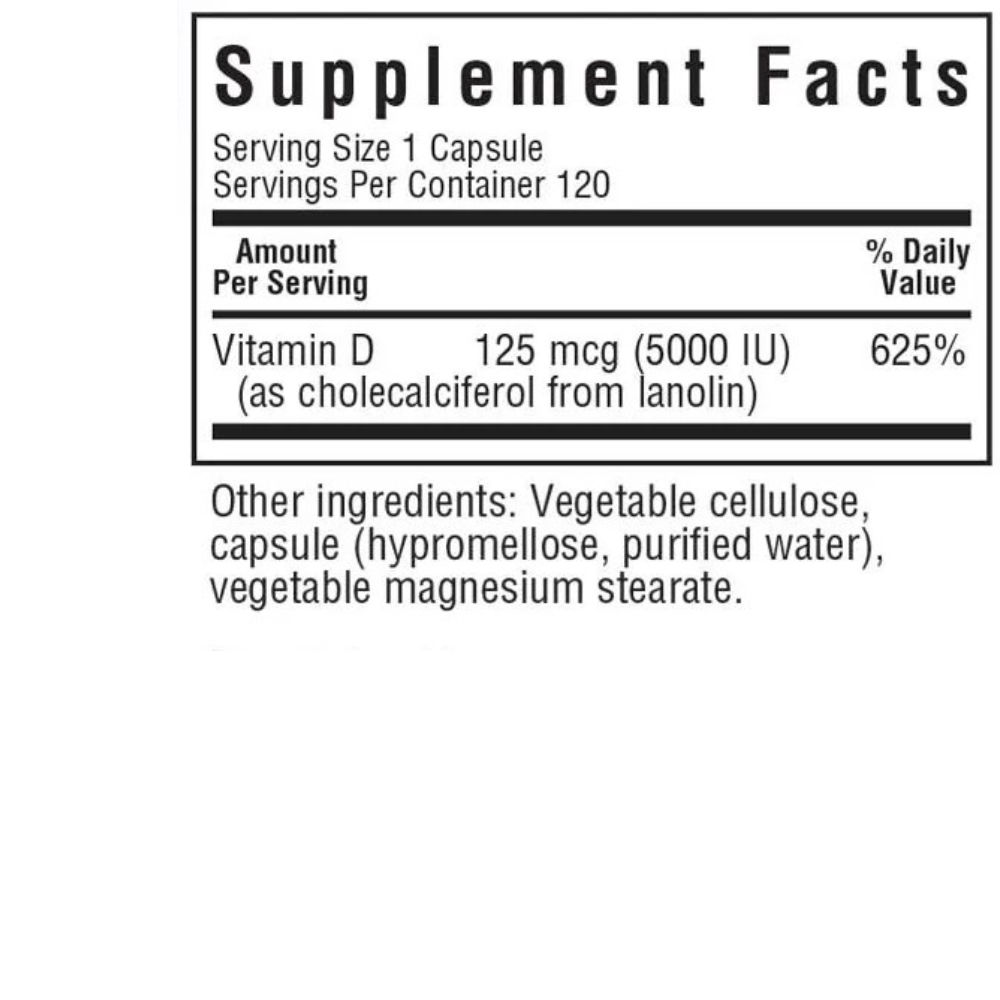 VITAMIN D3 5000 IU (125 mcg)