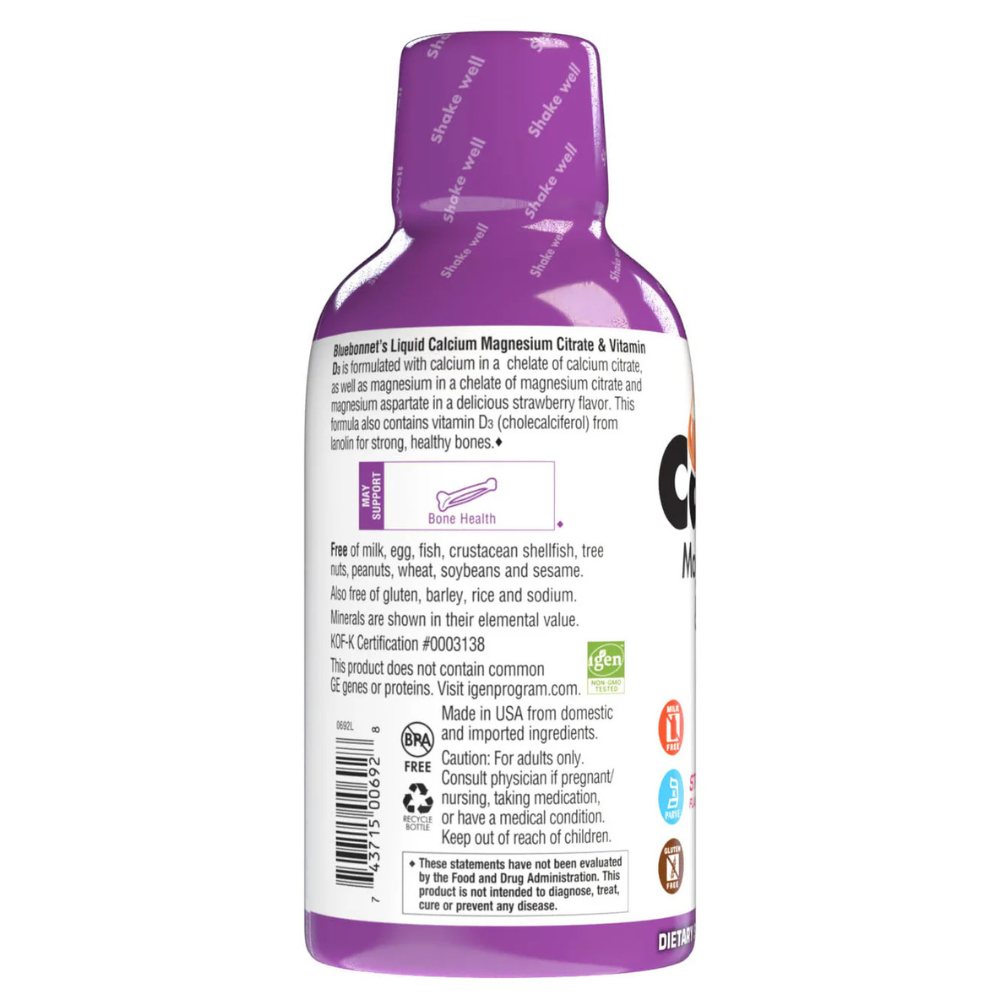 LIQUID CALCIUM MAGNESIUM CITRATE & VITAMIN D3, Strawberry Flavor