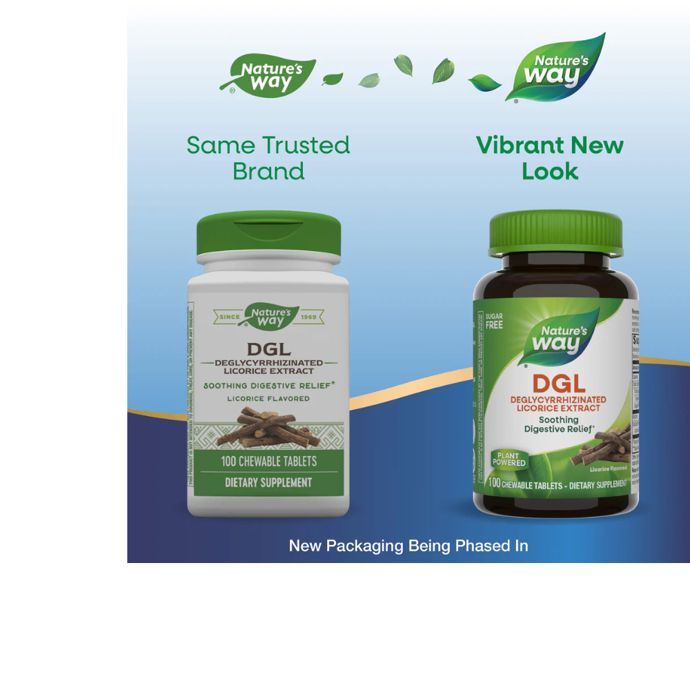 Nature's Way DGL Fructose Free Sugarless Tablets, 100 CHEW | Village Green  Apothecary