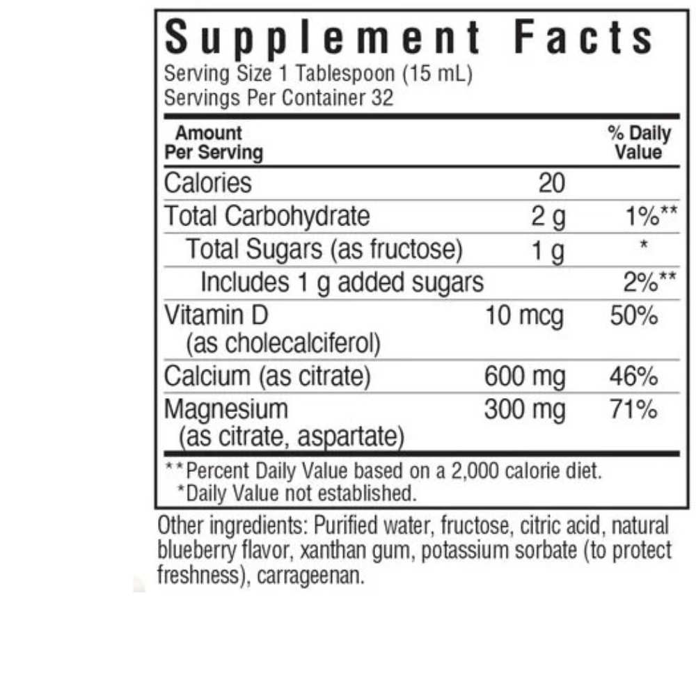 LIQUID CALCIUM MAGNESIUM CITRATE & VITAMIN D3 - LEMON FLAVOR
