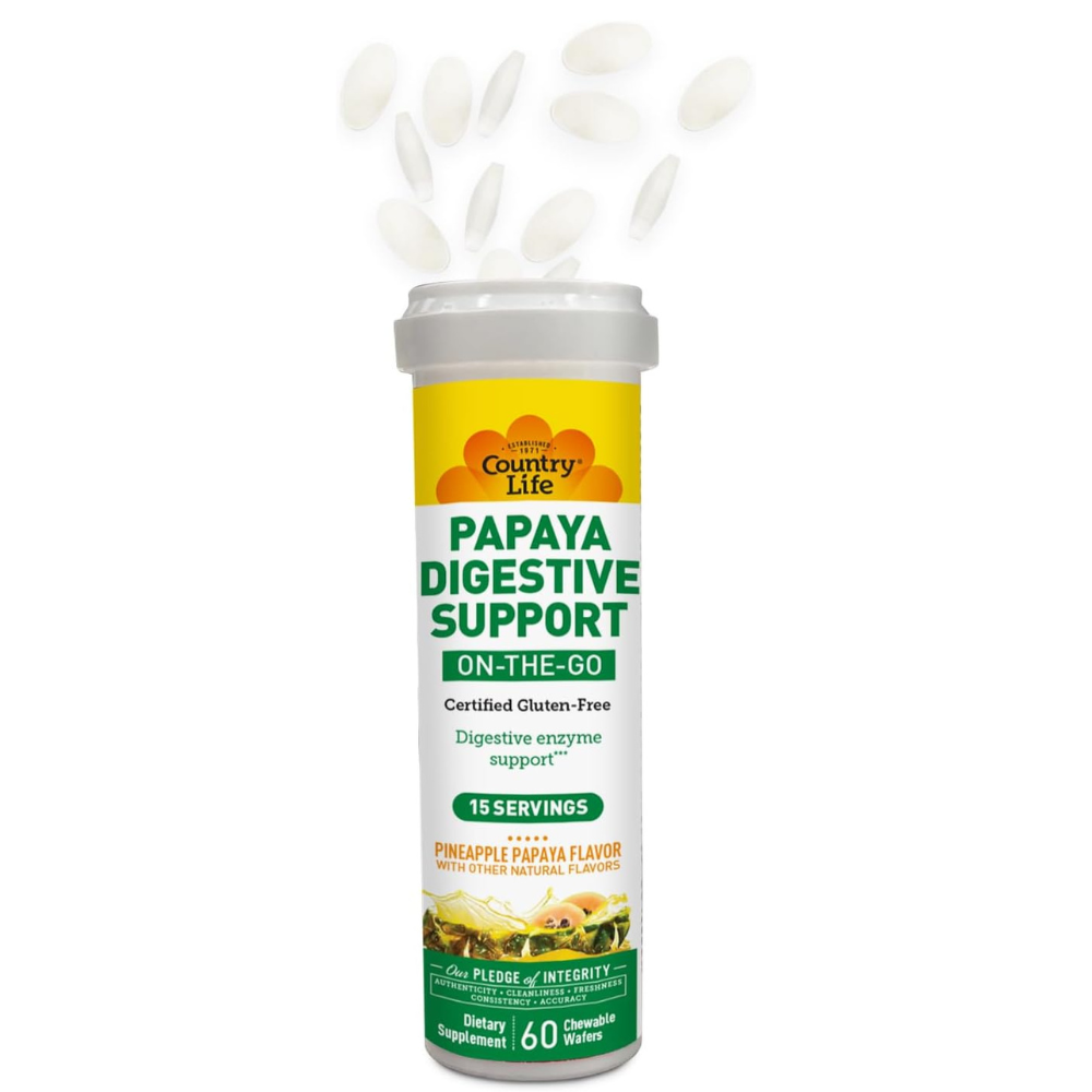 PAPAYA DIGESTIVE SUPPORT - ON THE GO, PINEAPPLE PAPAYA FLAVOR