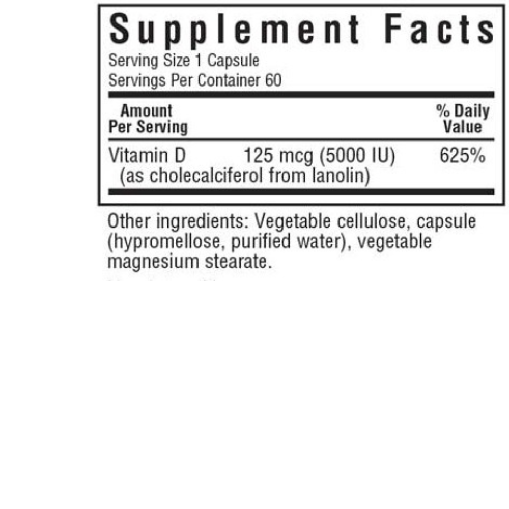 VITAMIN D3 5000 IU (125 mcg)