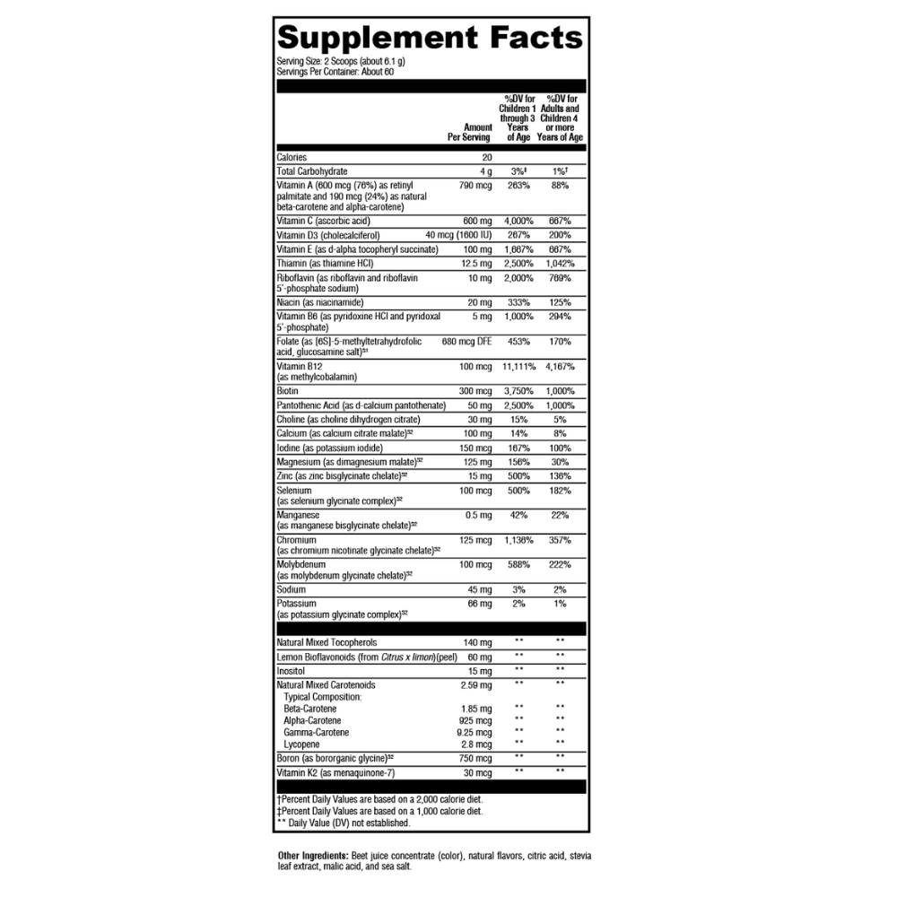ActivNutrients without Copper & Iron Multivitamin Powder