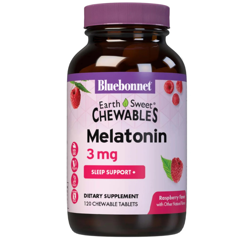 EARTHSWEET CHEWABLES MELATONIN 3 mg - Raspberry Flavor