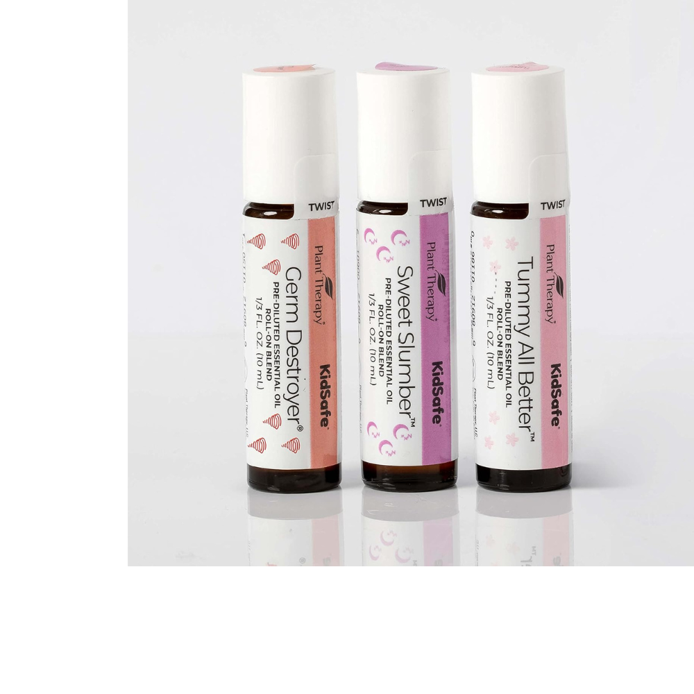 Juego de roll-on de aceites esenciales puros premezclados KidSafe para viajes