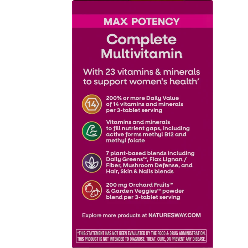 ¡Alive! Max3 Potencia Multivitamínico Completo para Mujeres