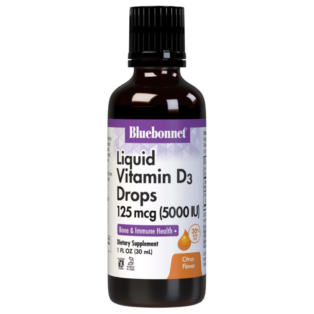 LIQUID VITAMIN D3 DROPS 125 mcg (5000 IU) - Citrus Flavor