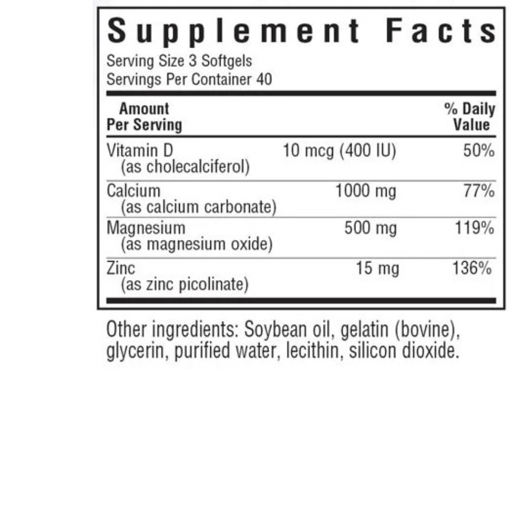 CALCIUM MAGNESIUM ZINC & VITAMIN D3