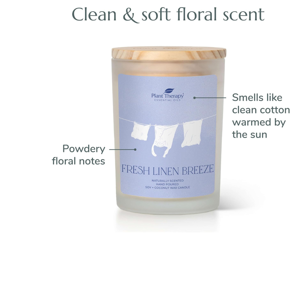 Fresh Linen Breeze Naturally Scented Candle