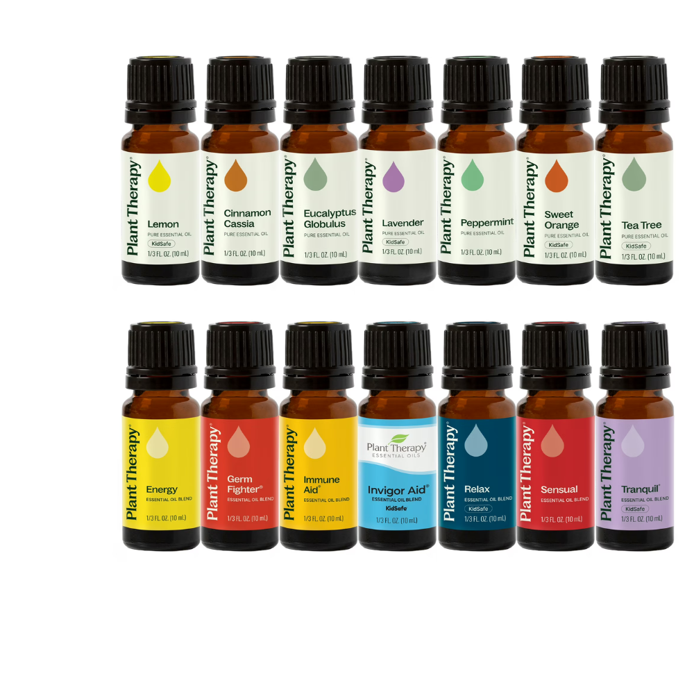 Essential Oils 7 & 7 Set - 7 Single Oils & 7 Blends 10 mL (1/3 oz) Undiluted