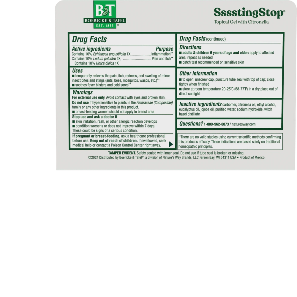 Boericke & Tafel Ssssting Stop Gel
