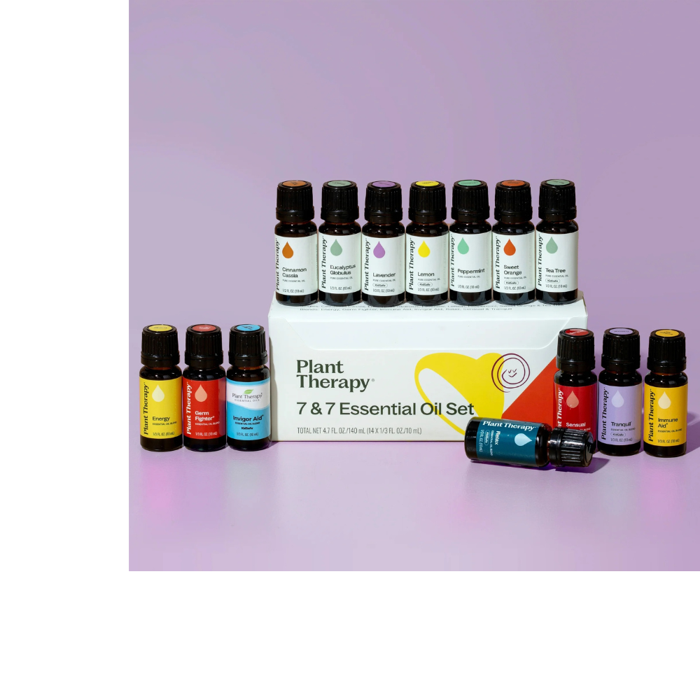 Essential Oils 7 & 7 Set - 7 Single Oils & 7 Blends 10 mL (1/3 oz) Undiluted