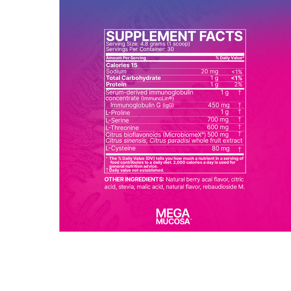 MegaMucosa Powder, Berry Acai Flavored