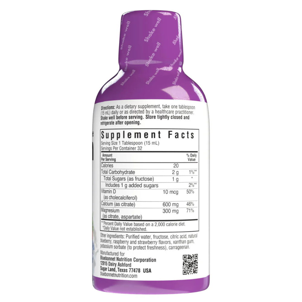 Liquid Calcium Magnesium Citrate & Vitamin D3, Mixed Berry Flavor