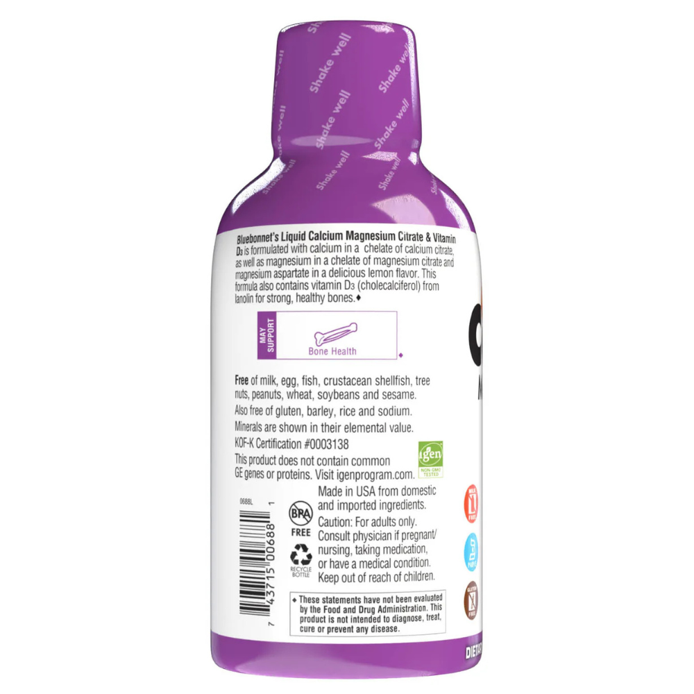 LIQUID CALCIUM MAGNESIUM CITRATE & VITAMIN D3 - LEMON FLAVOR
