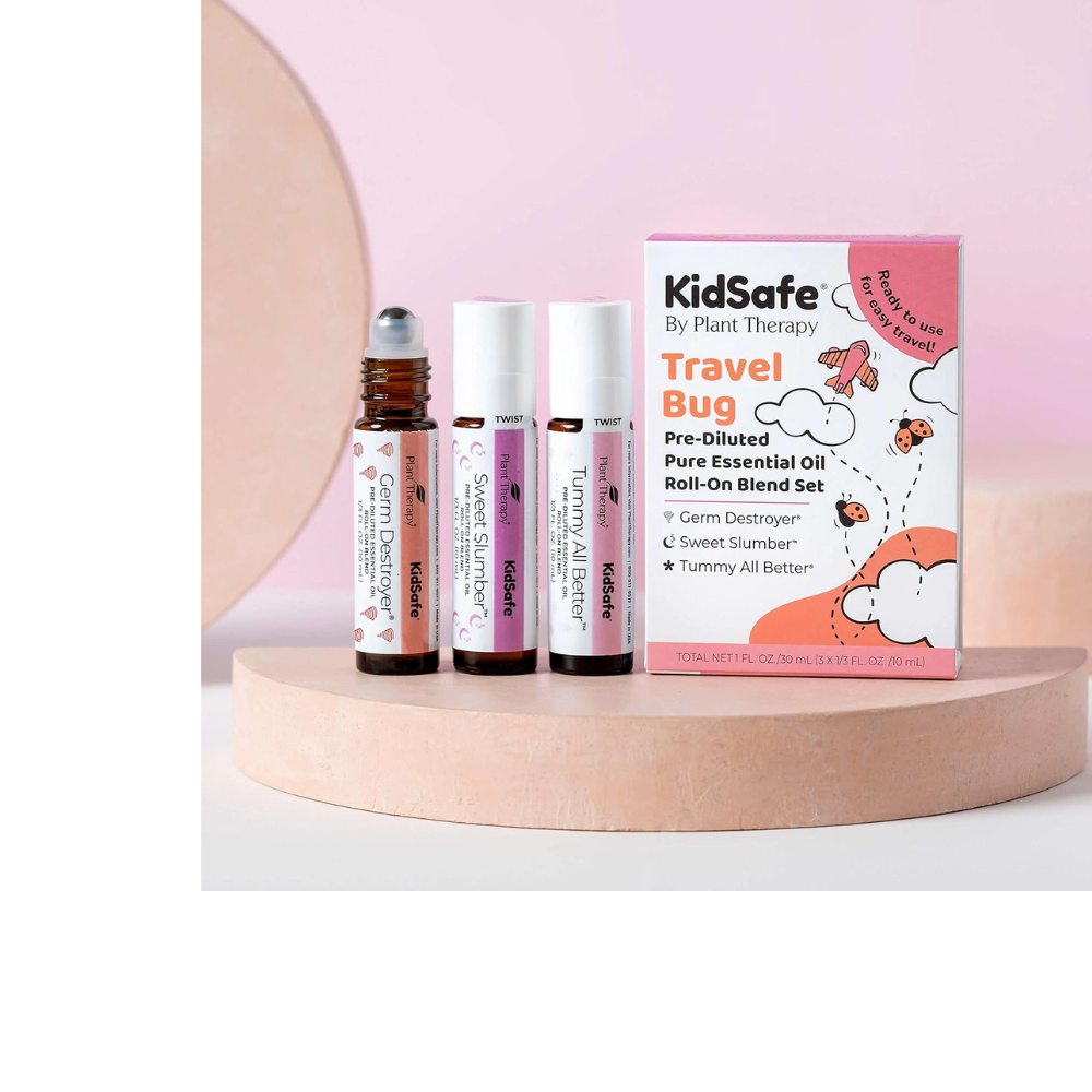Juego de roll-on de aceites esenciales puros premezclados KidSafe para viajes