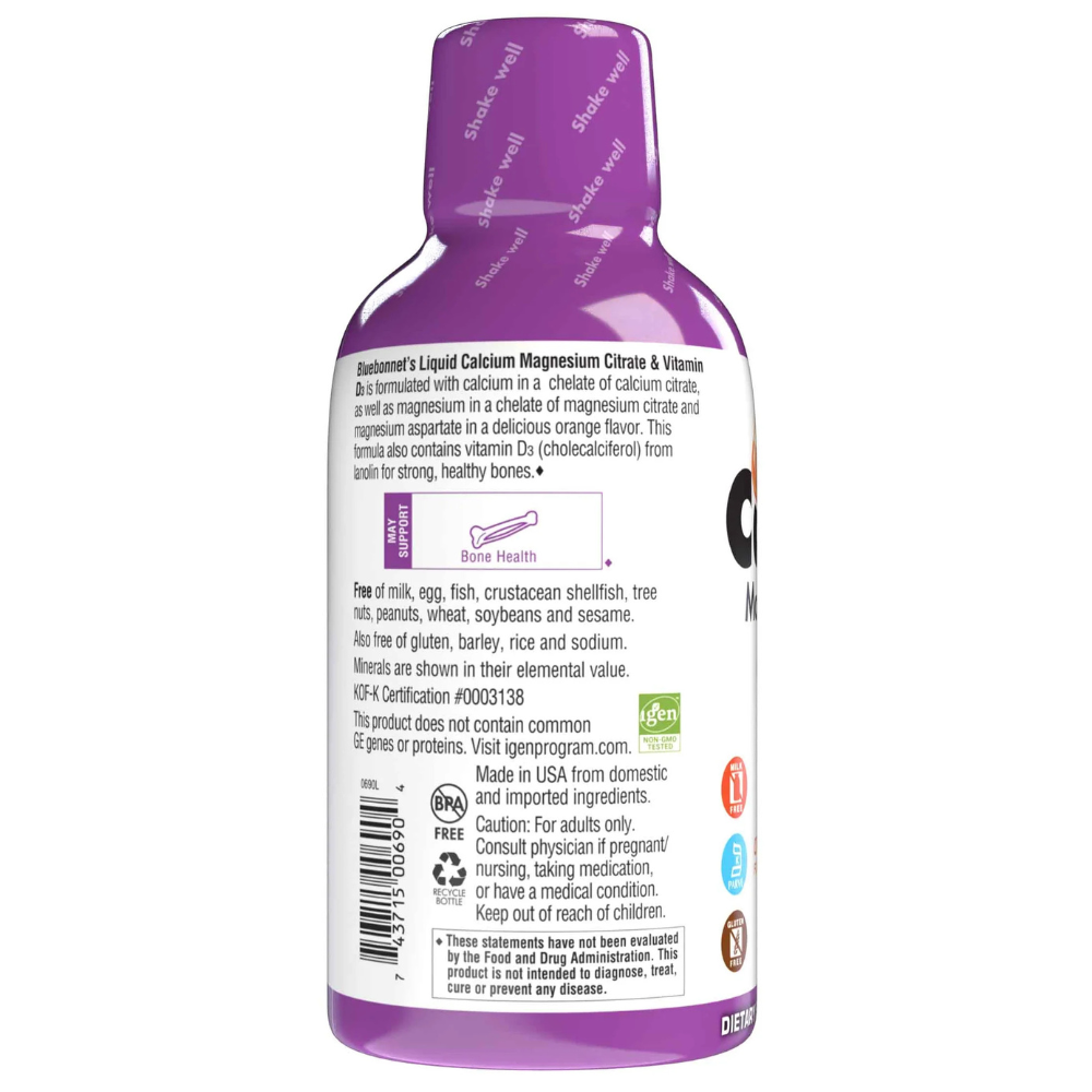LIQUID CALCIUM MAGNESIUM CITRATE & VITAMIN D3 - Orange Flavor