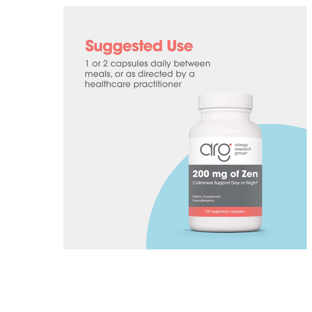 Allergy Research Group 200 mg of Zen 60 Vegetarian Capsules