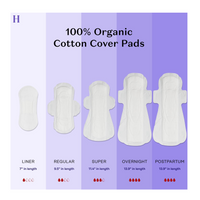 Thumbnail for Organic Cotton Cover Overnight Pads with Wings