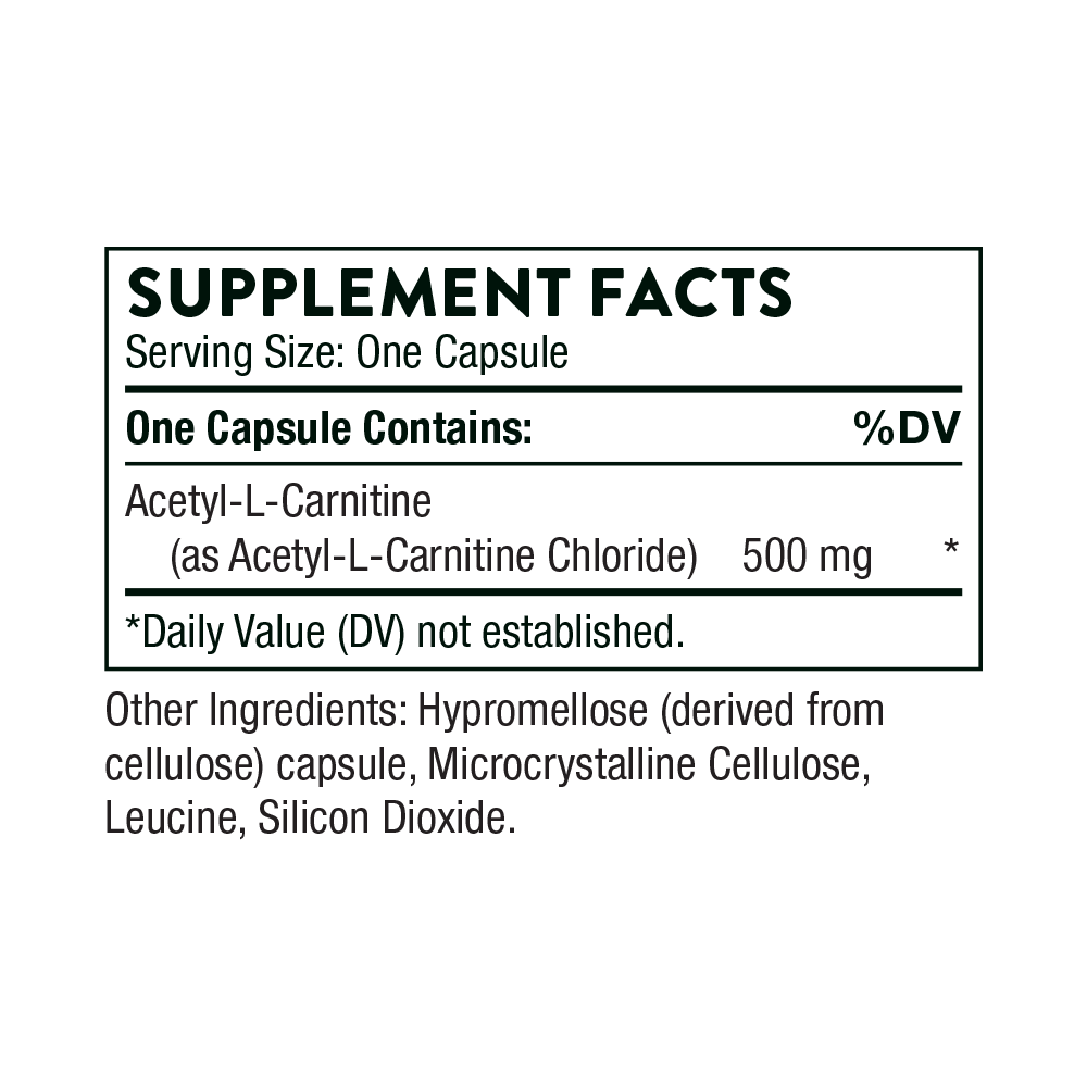 Thorne Acetyl-L-Carnitine - 60 Capsules Thorne Acetyl-L-Carnitine - 60 Capsules