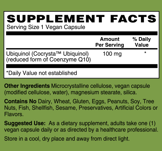 UBIQUINOL COQH 100MG