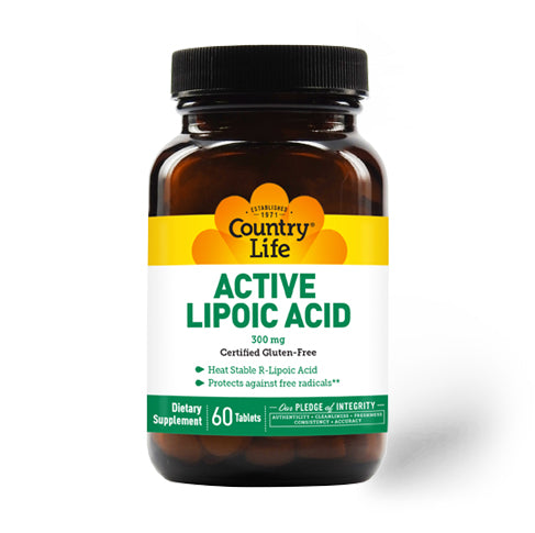 Active Lipoic Acid, Time Release, 300 mg - Country Life