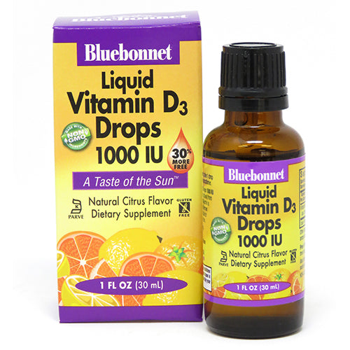 Liquid Vitamin D3 Drops 1000 Iu - Bluebonnet