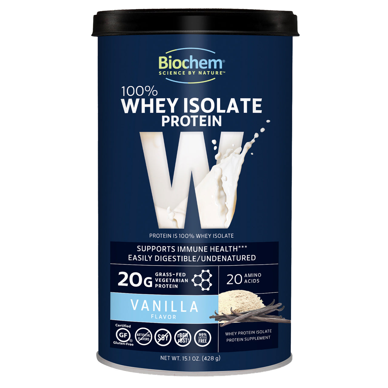 100% Whey Isolate Protein, Vanilla, - Country Life